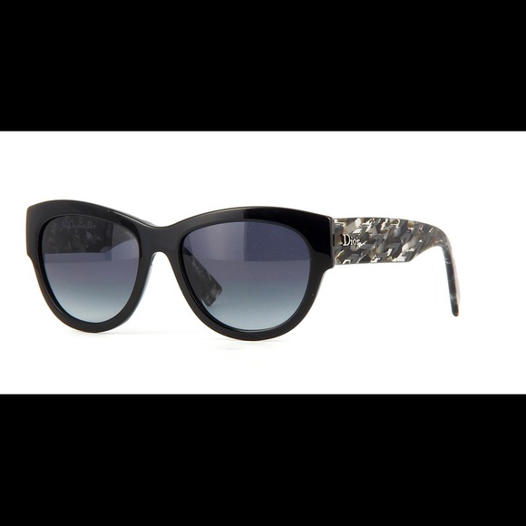 🍂 Dior Flanelle 1 Black Cat Eye Sunglasses - Picture 5 of 6